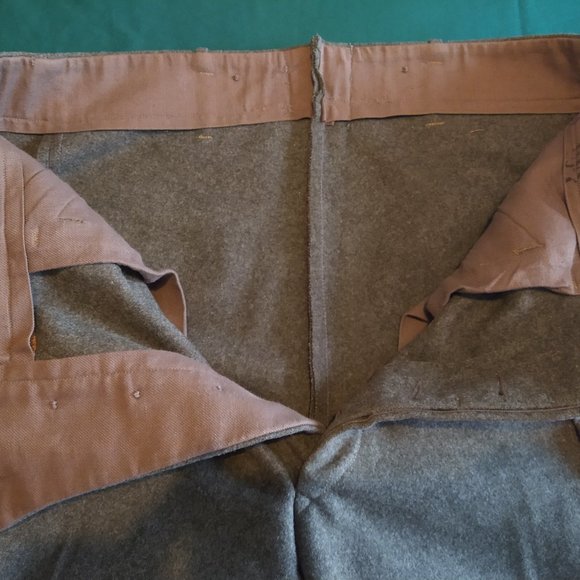 Vintage 1941 WW2 Swedish 104 Wool Military Cargo Field Pants - Picture 2 of 8